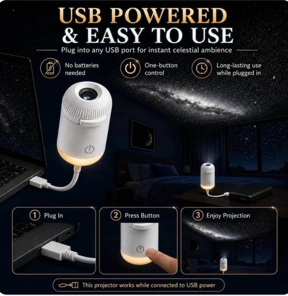Portable Mini USB Starry Sky Projection Lamp